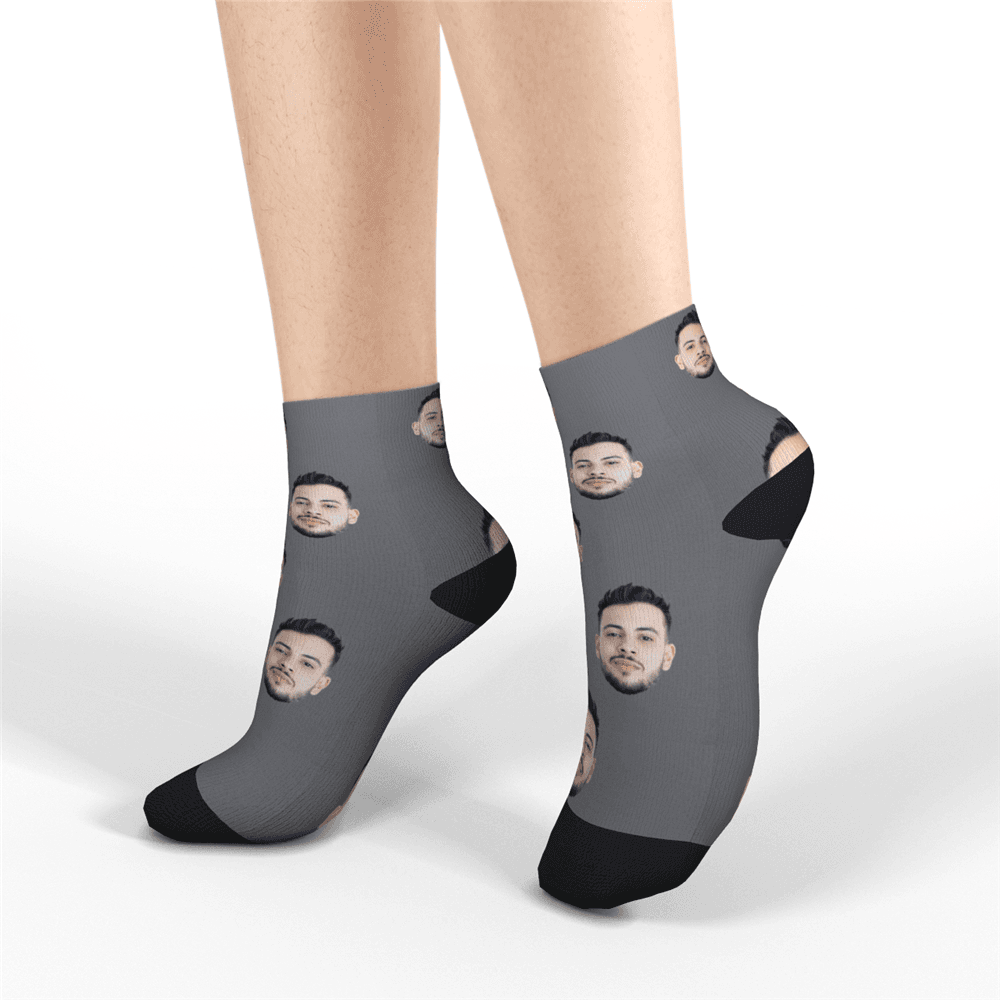 Custom Face Socks Short Socks, Colorful Photo Socks Summer Socks-FaceSocksUSA