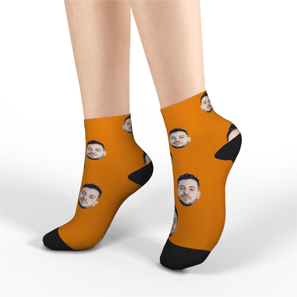Custom Face Socks Short Socks, Colorful Photo Socks Summer Socks-FaceSocksUSA