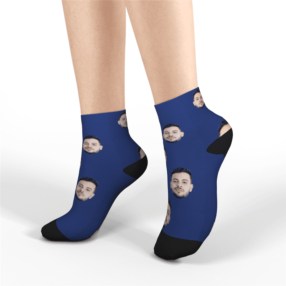 Custom Face Socks Short Socks, Colorful Photo Socks Summer Socks-FaceSocksUSA
