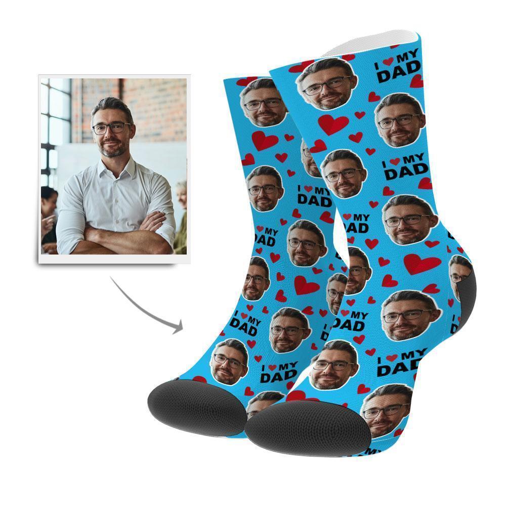 Custom Socks Personalized Love Heart Face Socks Add Pictures And Name-FaceSocksUSA