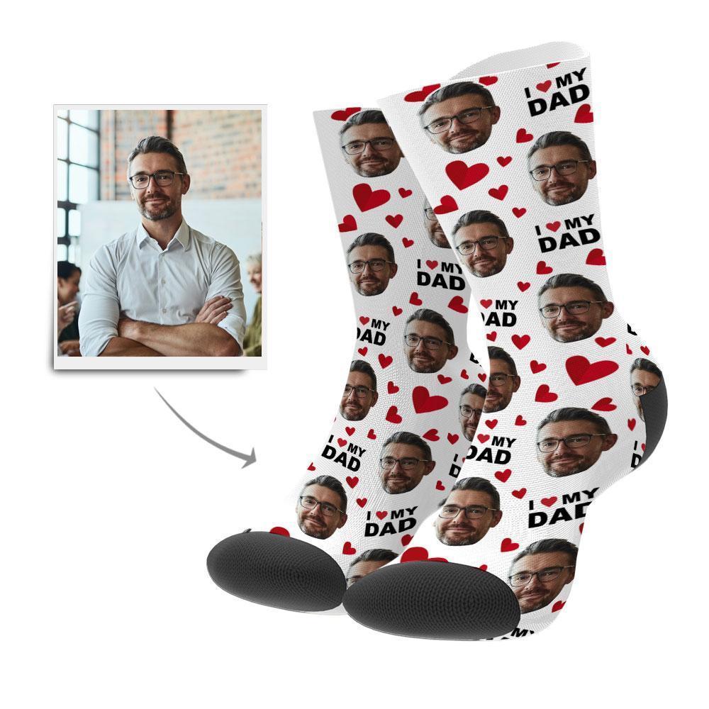 Custom Socks Personalized Love Heart Face Socks Add Pictures And Name-FaceSocksUSA