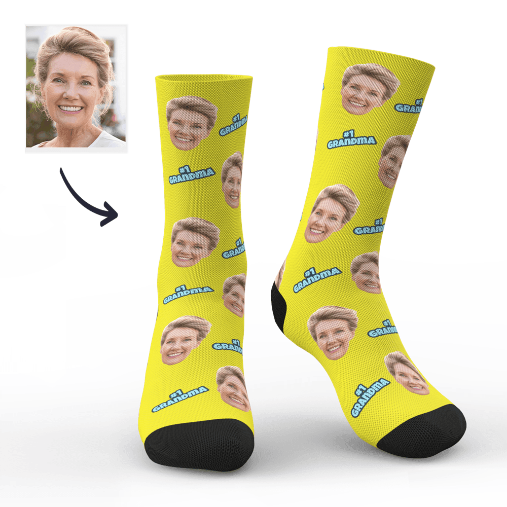 Custom #1 Grandma Socks	 - FaceSocksUSA