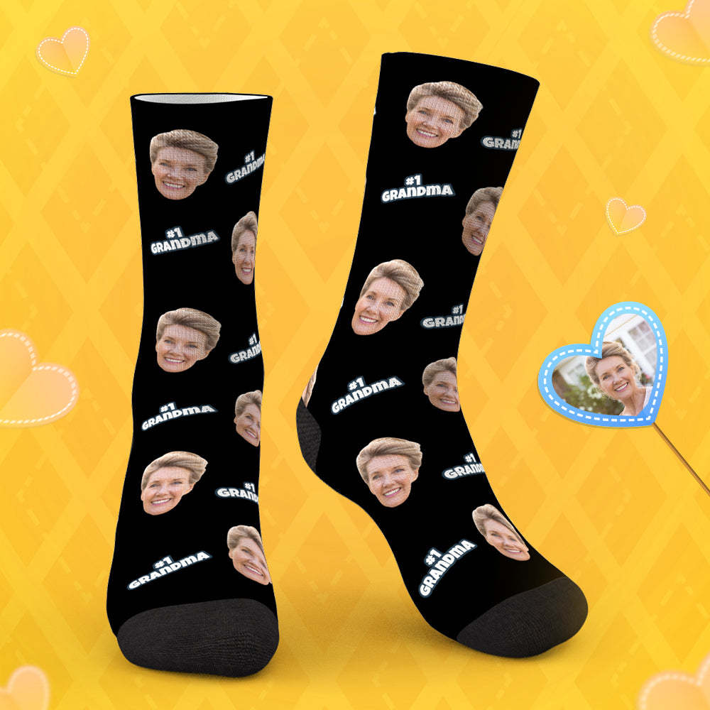 Custom #1 Grandma Socks	 - FaceSocksUSA