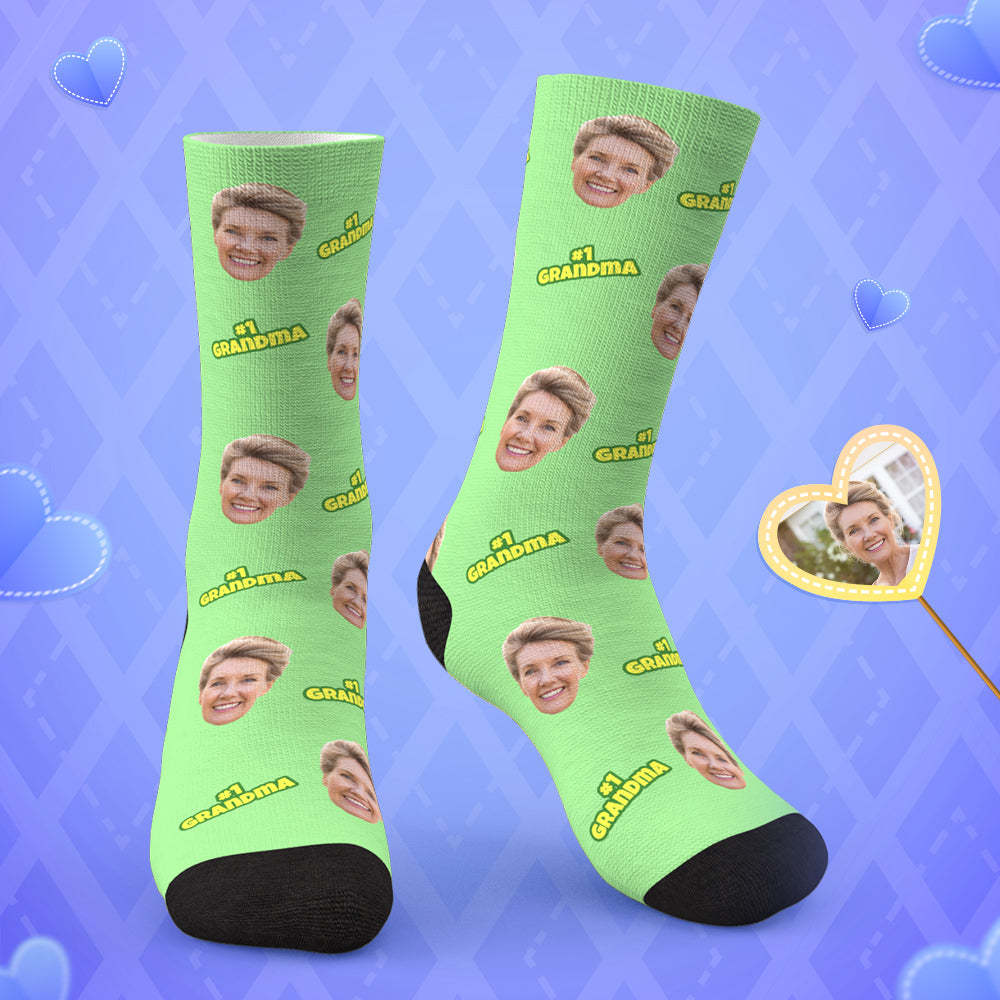 Custom #1 Grandma Socks	 - FaceSocksUSA