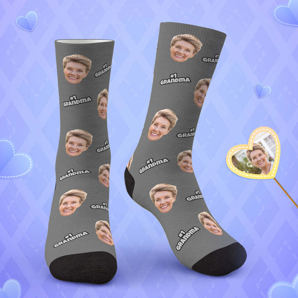 Custom #1 Grandma Socks	 - FaceSocksUSA
