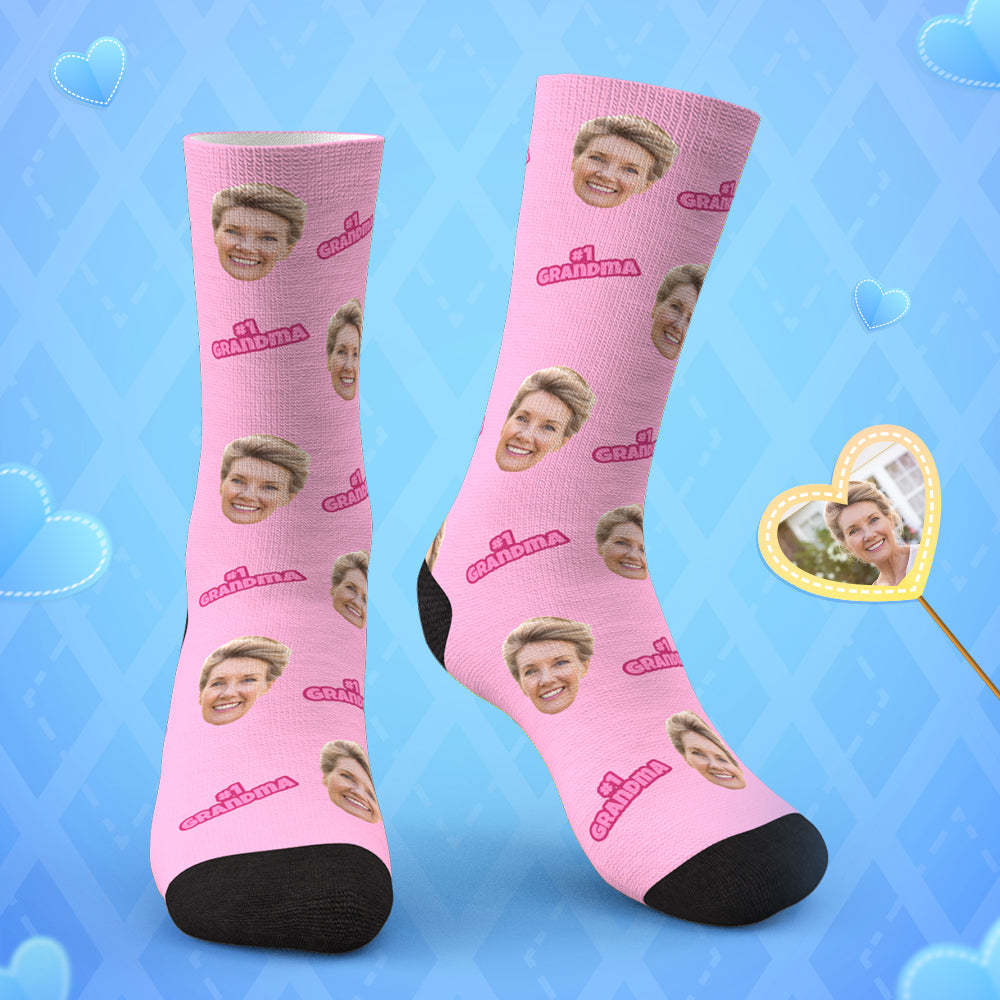 Custom #1 Grandma Socks	 - FaceSocksUSA
