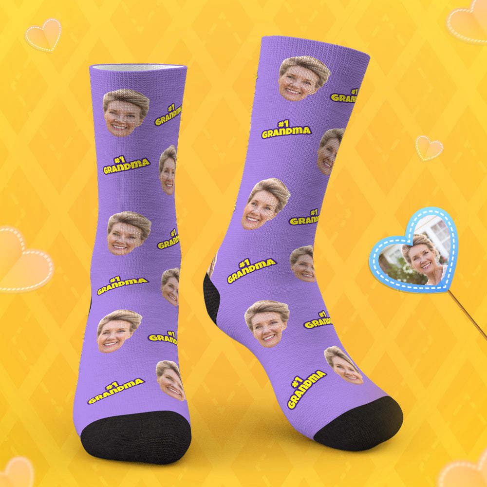 Custom #1 Grandma Socks	 - FaceSocksUSA