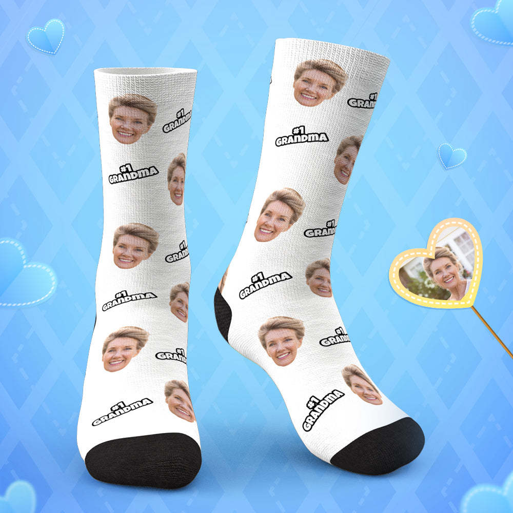 Custom #1 Grandma Socks	 - FaceSocksUSA