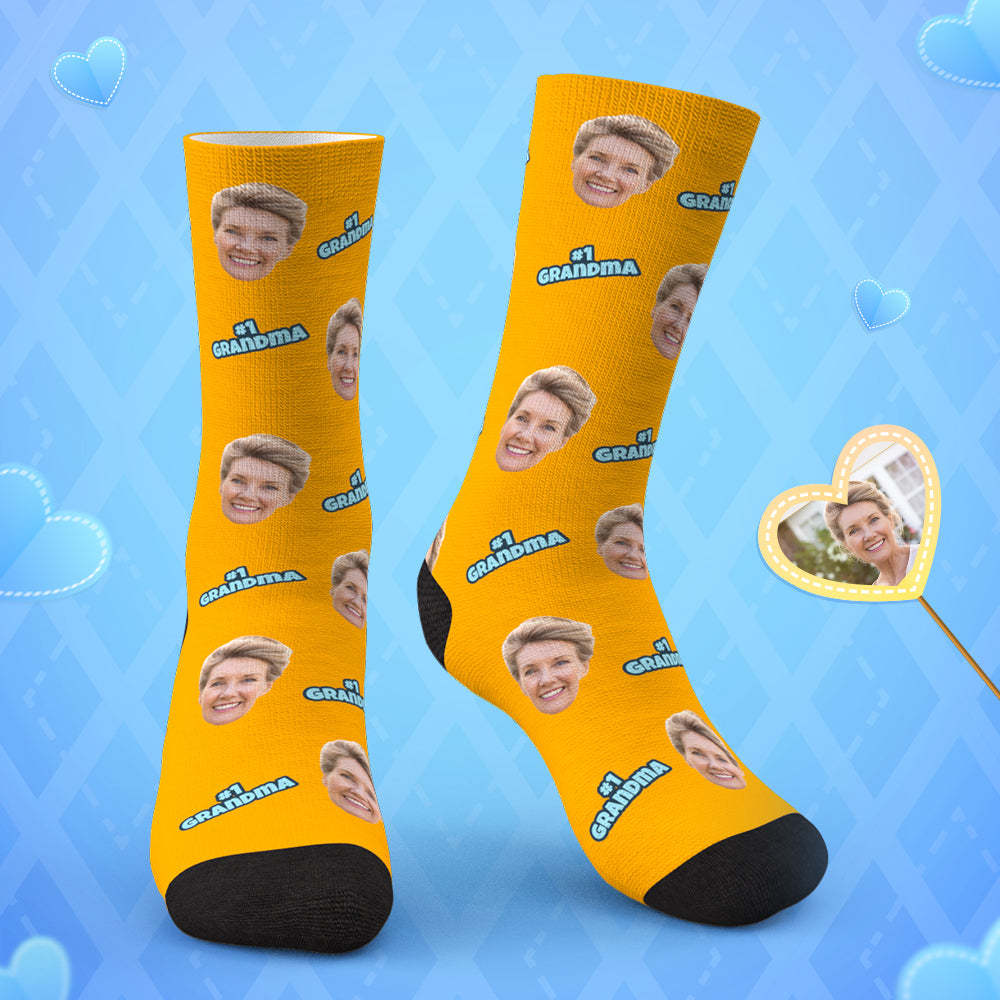 Custom #1 Grandma Socks	 - FaceSocksUSA