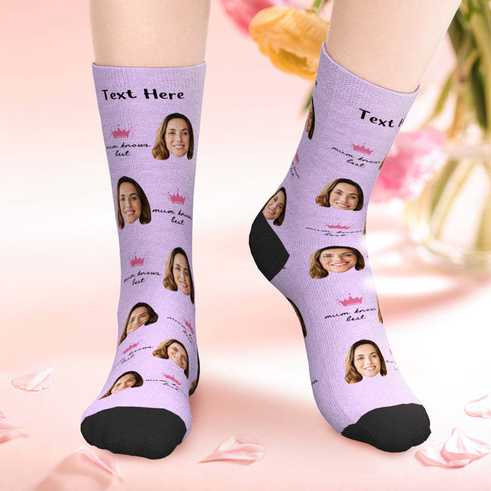 Personalized Mothers Day Photo Socks The Queen