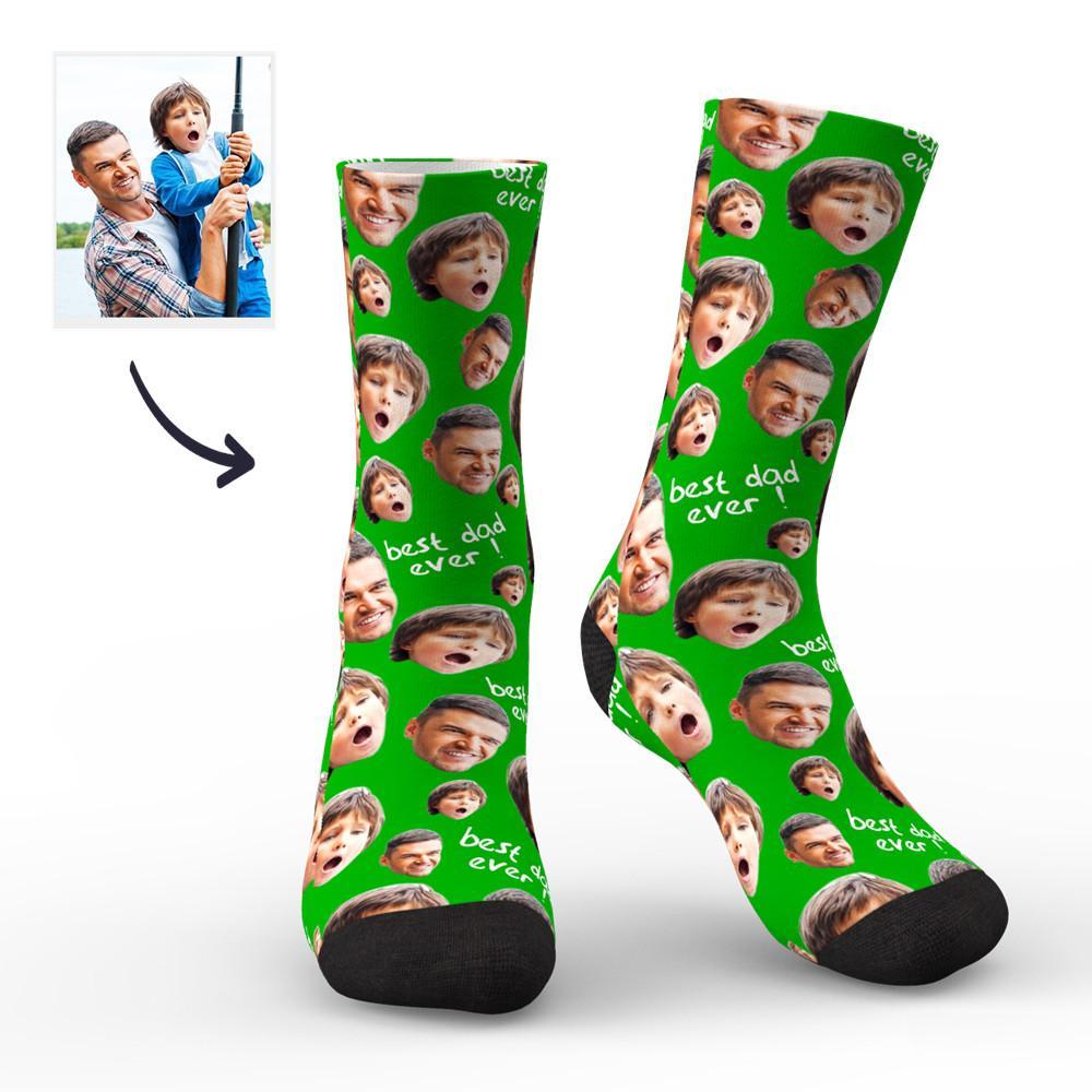 Custom Face Socks To The Best Dad	 - FaceSocksUSA