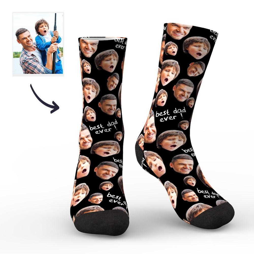 Custom Face Socks To The Best Dad - FaceSocksUSA