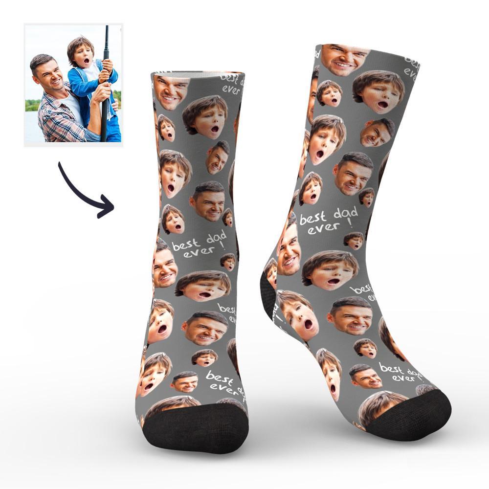 Custom Face Socks To The Best Dad - FaceSocksUSA