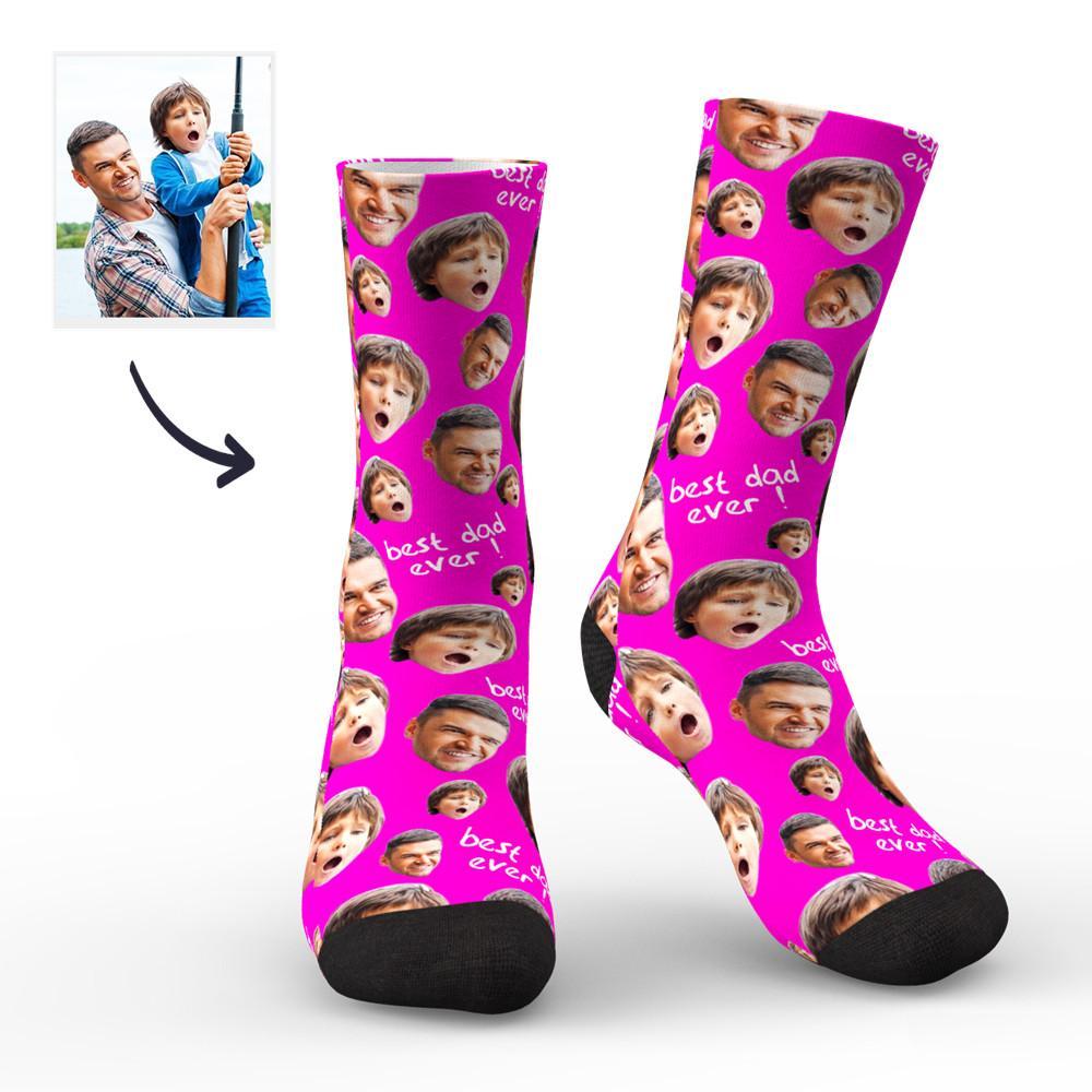 Custom Face Socks To The Best Dad - FaceSocksUSA