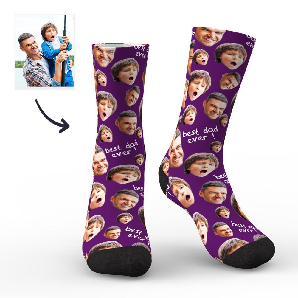 Custom Face Socks To The Best Dad - FaceSocksUSA