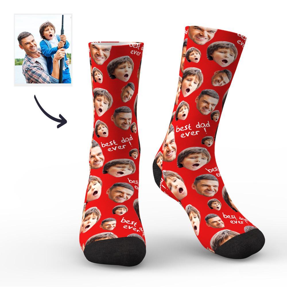 Custom Face Socks To The Best Dad - FaceSocksUSA