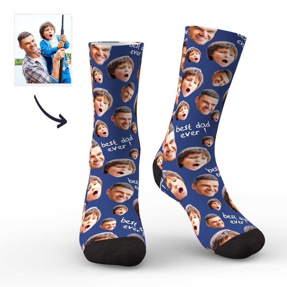 Custom Face Socks To The Best Dad - FaceSocksUSA