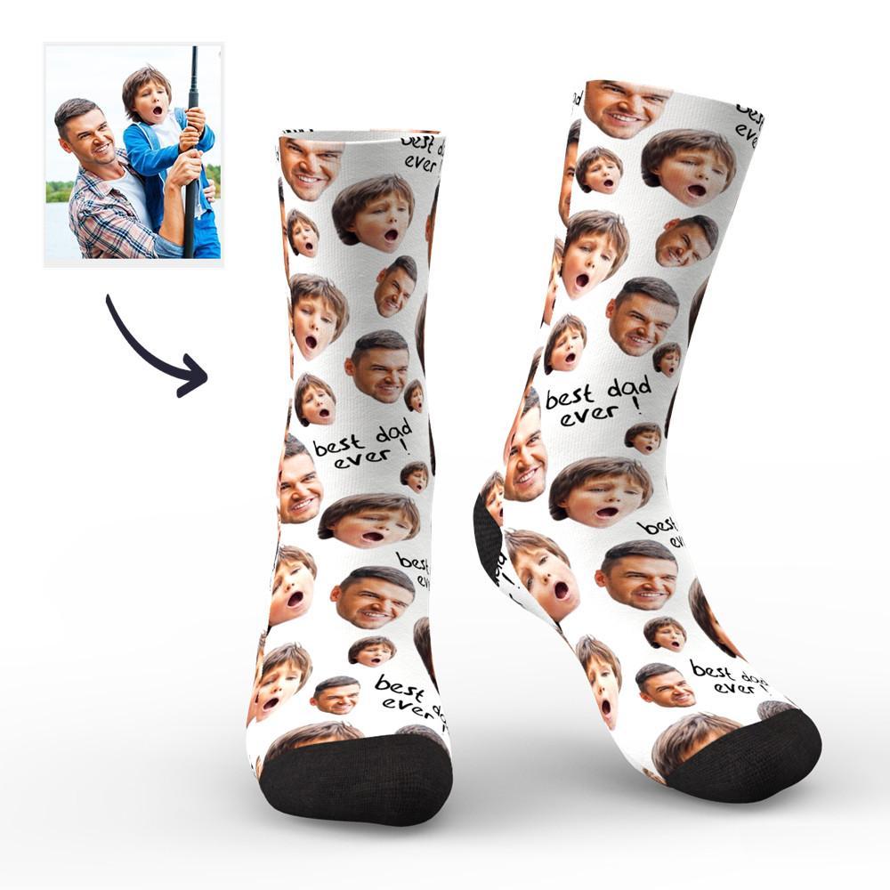 Custom Face Socks To The Best Dad - FaceSocksUSA