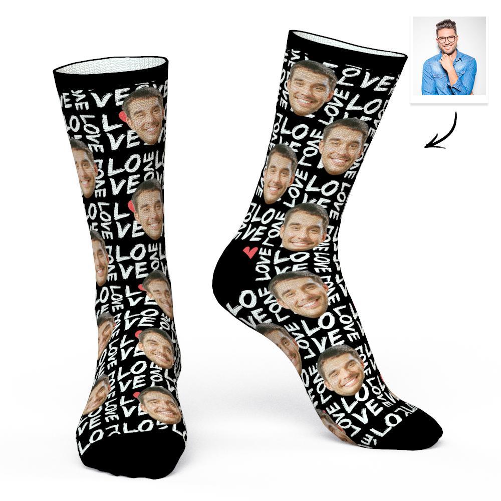 Custom Photo Socks Face Socks Super Bowl Unique Design