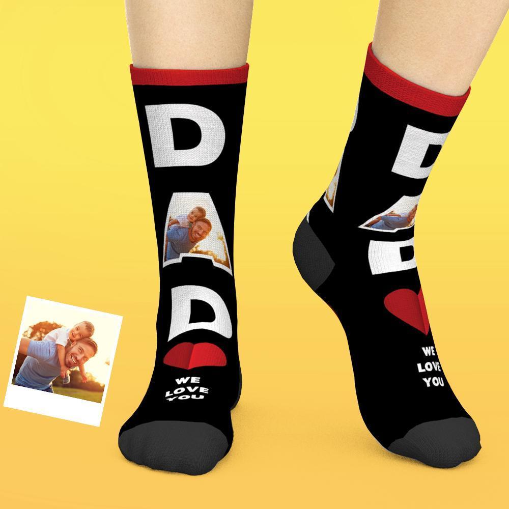 Custom Face Socks Dad We Love You Gifts For Dad-FaceSocksUSA