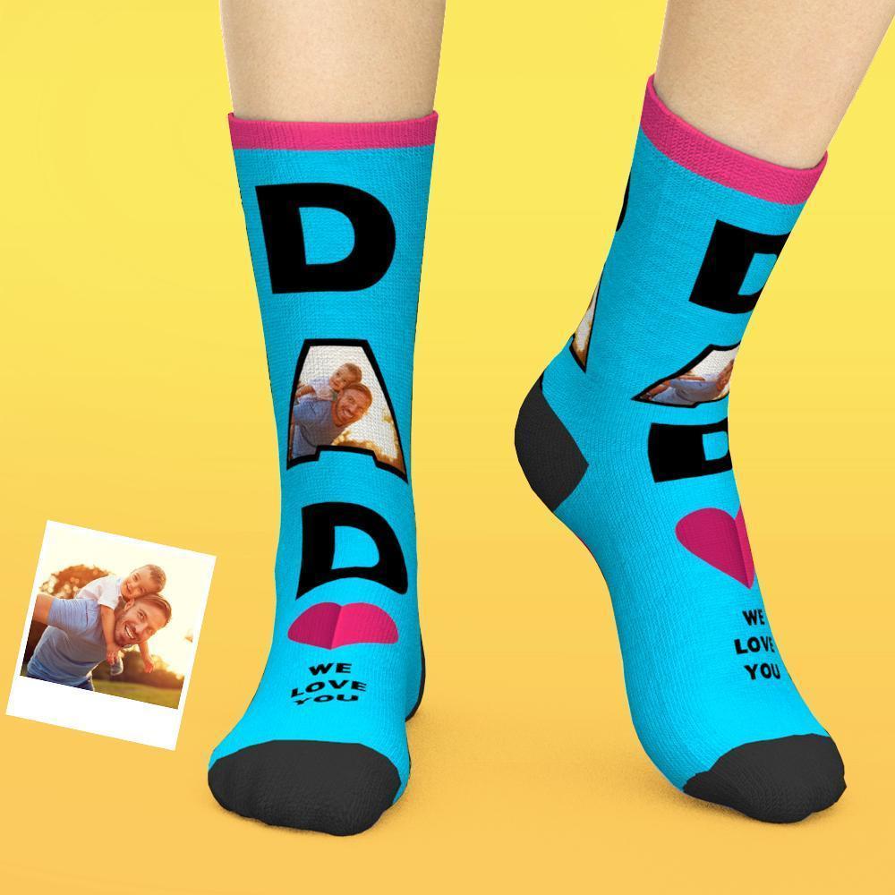 Custom Face Socks Dad We Love You Gifts For Dad-FaceSocksUSA