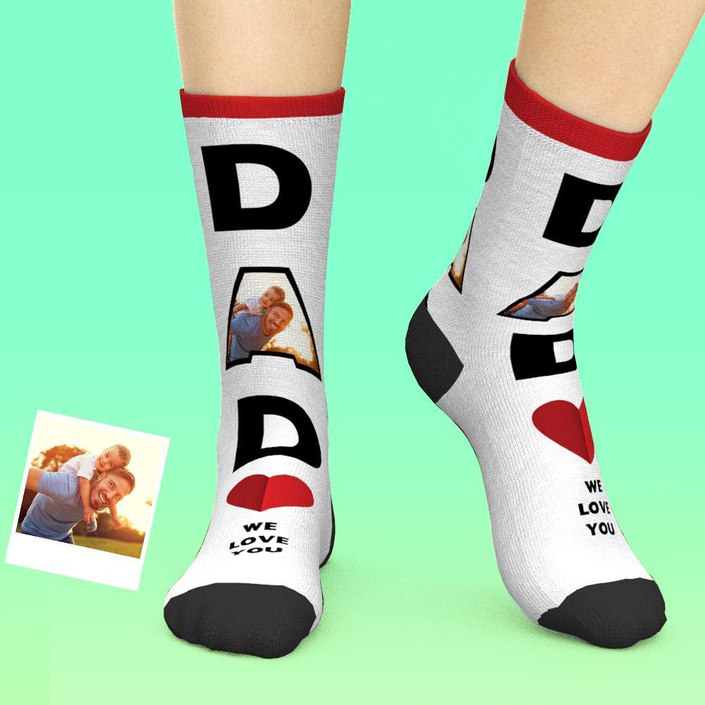 Custom Face Socks Dad We Love You Gifts For Dad-FaceSocksUSA