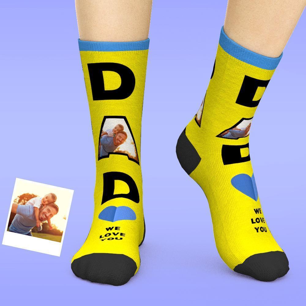 Custom Face Socks Dad We Love You Gifts For Dad-FaceSocksUSA