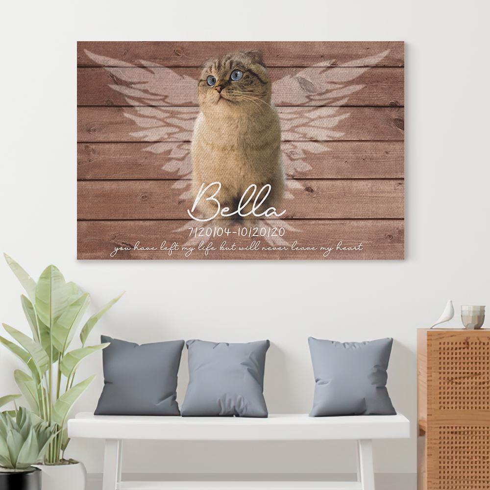 Personalized Cat Memorial Gift, Gift For Loss of Cat, Dog Loss Photo Gift, Sympathy Gift, Cat Condolence Gift, Cat Loss Photo Canvas-FaceSocksUSA