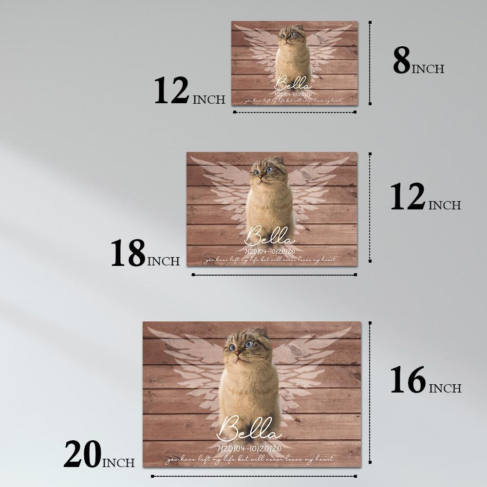 Personalized Cat Memorial Gift, Gift For Loss of Cat, Dog Loss Photo Gift, Sympathy Gift, Cat Condolence Gift, Cat Loss Photo Canvas-FaceSocksUSA