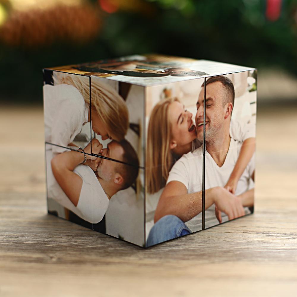 Custom Photo Frame Multiphoto Colorful Rubic's Cube for Lover - FaceSocksUSA