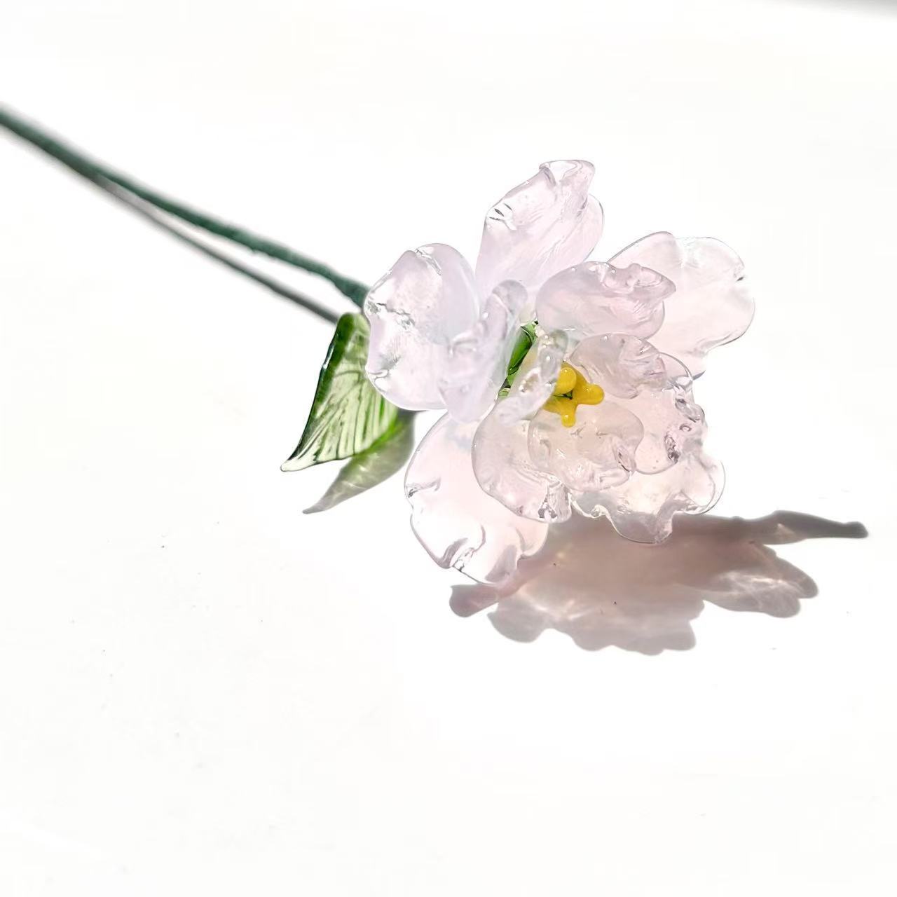 Glass Birth Month Flower, Birth Flower Gift Birthday flower Floral Handmade Glass Flowers, Women Birthday Commemorative Gifts