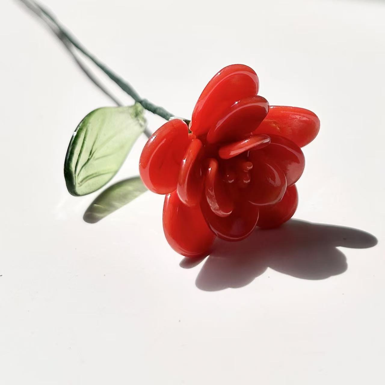 Glass Birth Month Flower, Birth Flower Gift Birthday flower Floral Handmade Glass Flowers, Women Birthday Commemorative Gifts