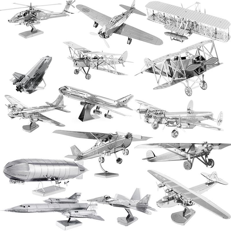 3D Metal Puzzle Aircraft Battleship Model - DIY Assembly Kit for Adults - FaceSocksUSA