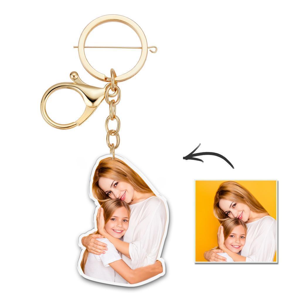 Custom Photo Keychain Unique Design For Mom - FaceSocksUSA