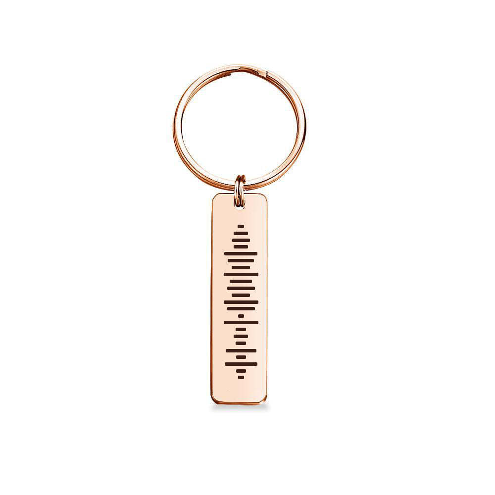 Custom Music Plaque Code Gifts Keychain Stainless Steel Silver	 - FaceSocksUSA