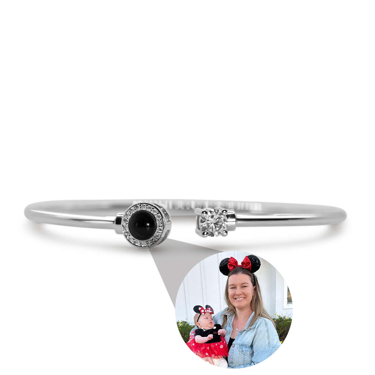 Custom Photo Projection Bracelet Special Gift for Her	 - FaceSocksUSA