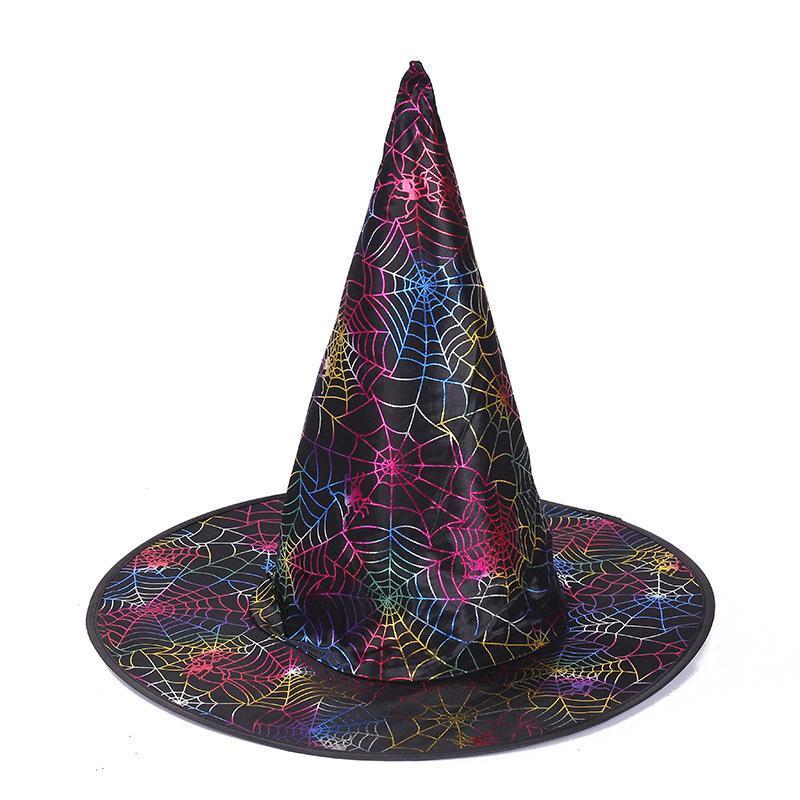 Halloween Wizard Hat Ghost Festival Dress Up Gift - Spider Web - FaceSocksUSA