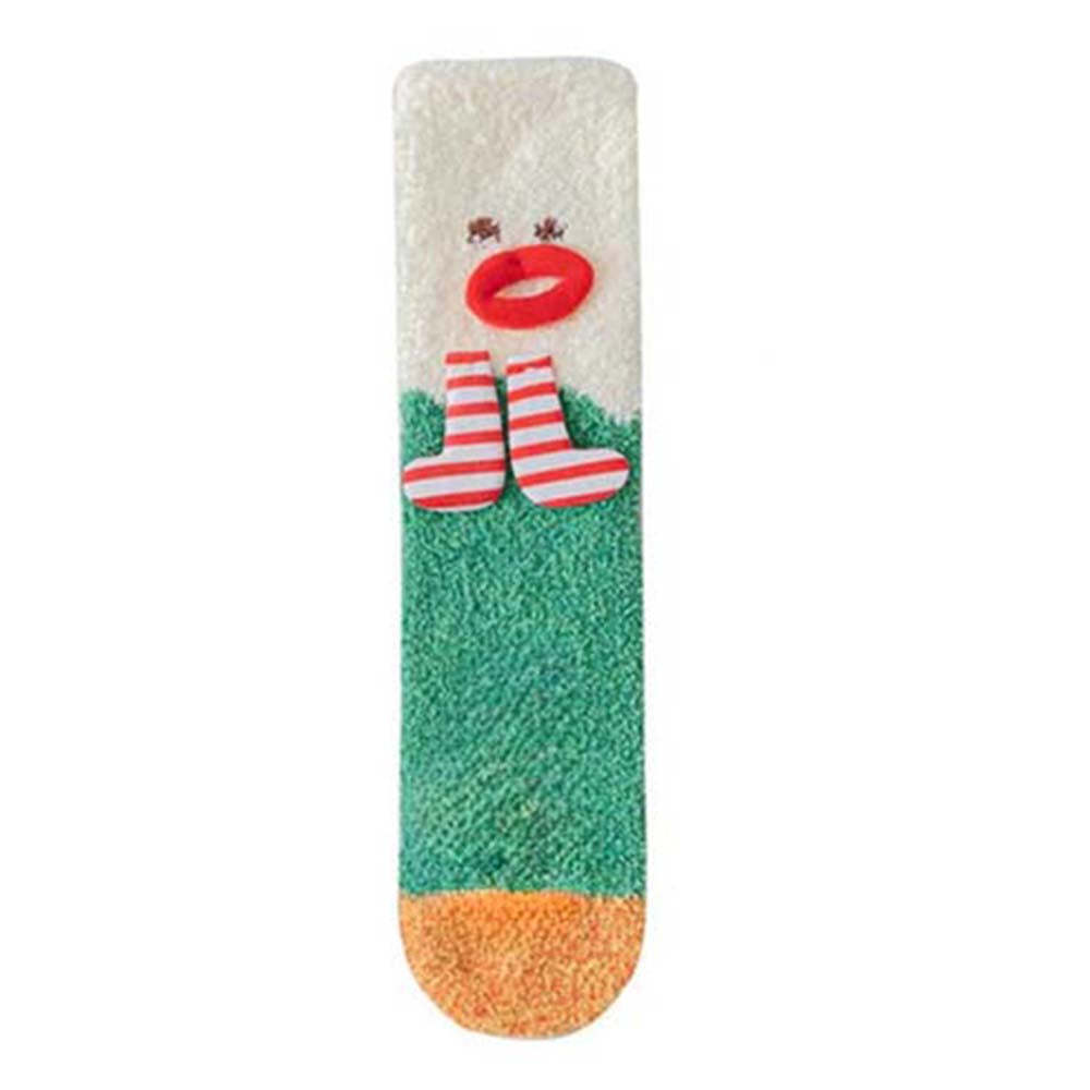 Christmas Socks Women's Plush Coral Fleece Winter Home Floor Socks Christmas Gifts - FaceSocksUSA
