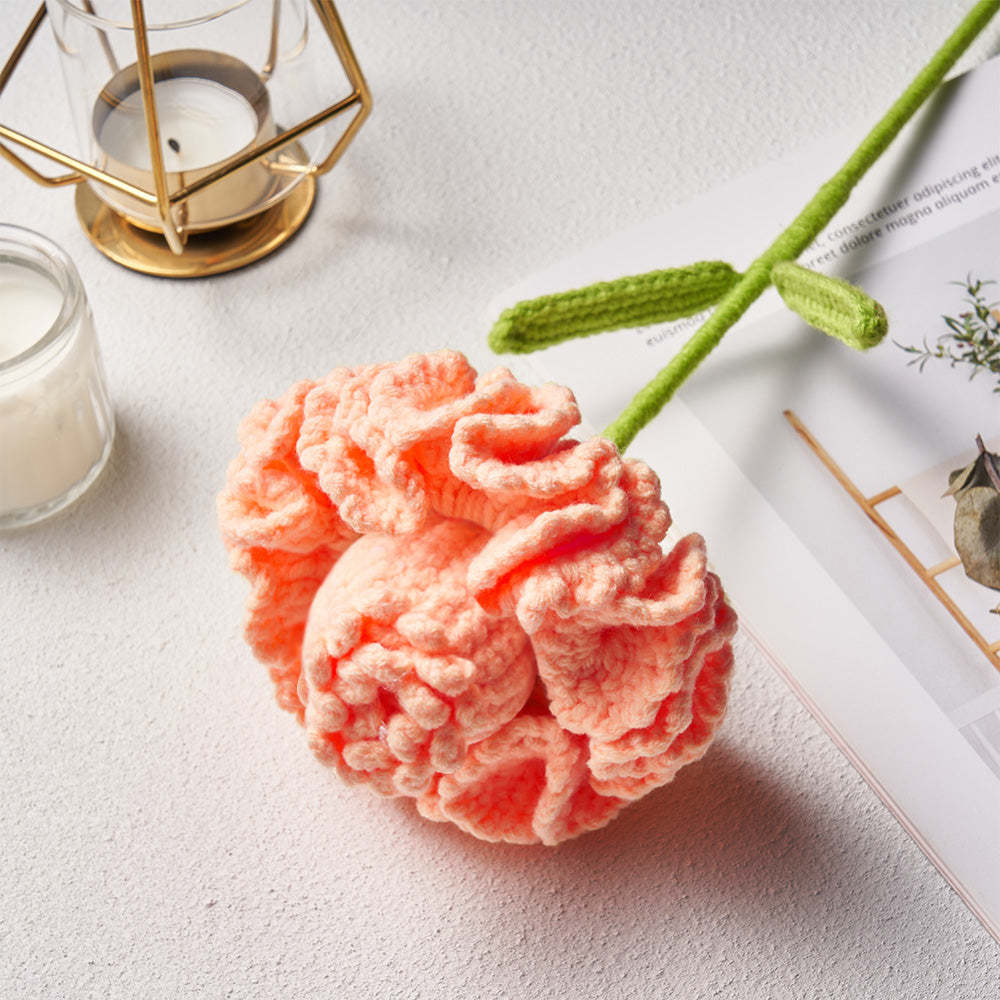 Carnation Fairy Crochet Doll Flower Handmade Knitted Flower Gift for Lover	 - FaceSocksUSA