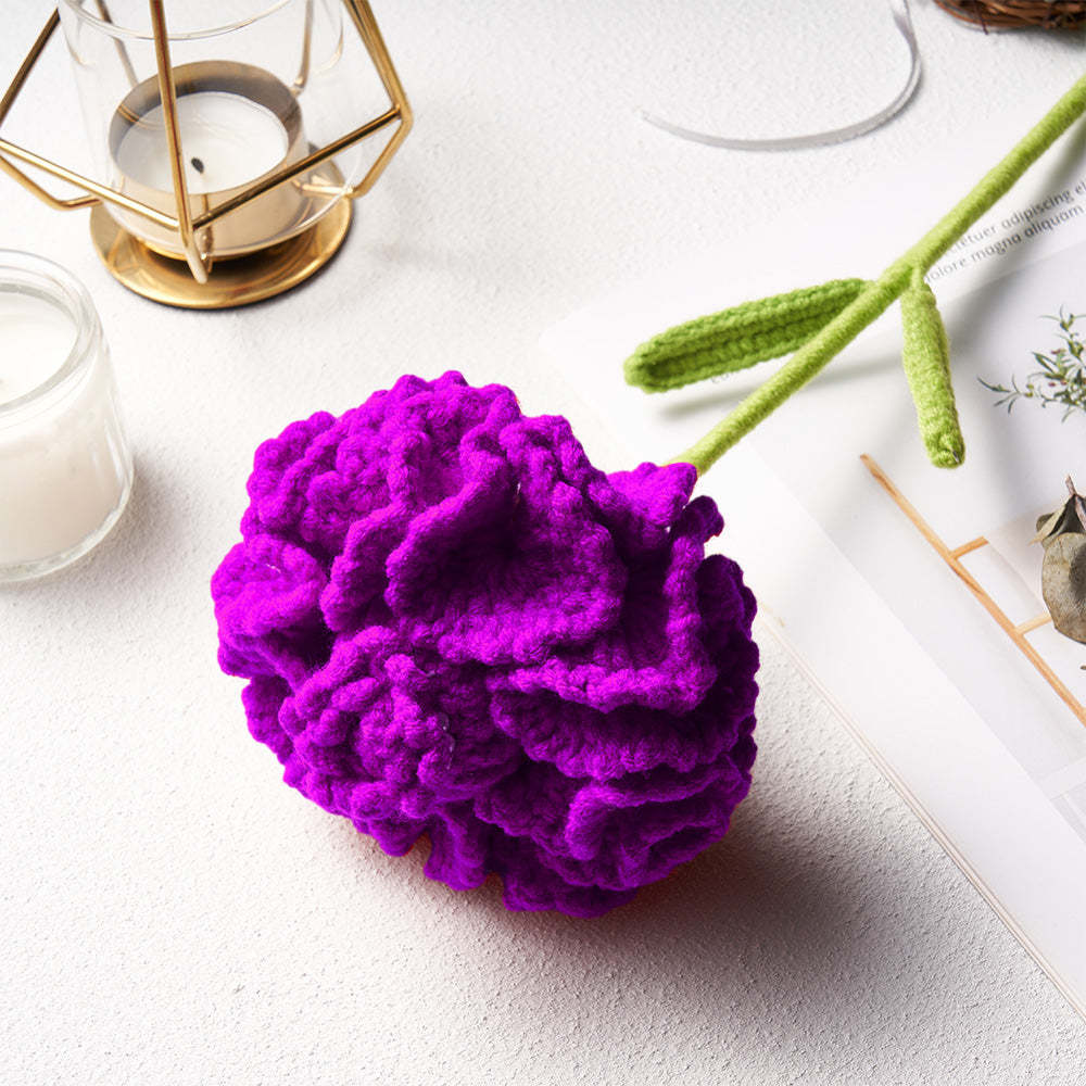 Carnation Fairy Crochet Doll Flower Handmade Knitted Flower Gift for Lover	 - FaceSocksUSA