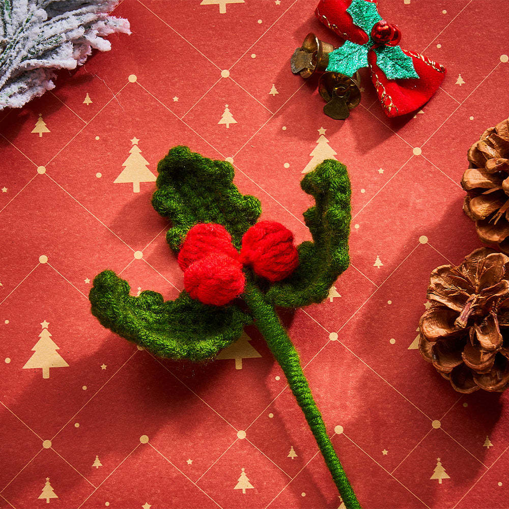 Christmas Crochet Flower Handmade Santa Claus Pine Nut Cotton Knitted Flower Christmas Day Gift	 - FaceSocksUSA