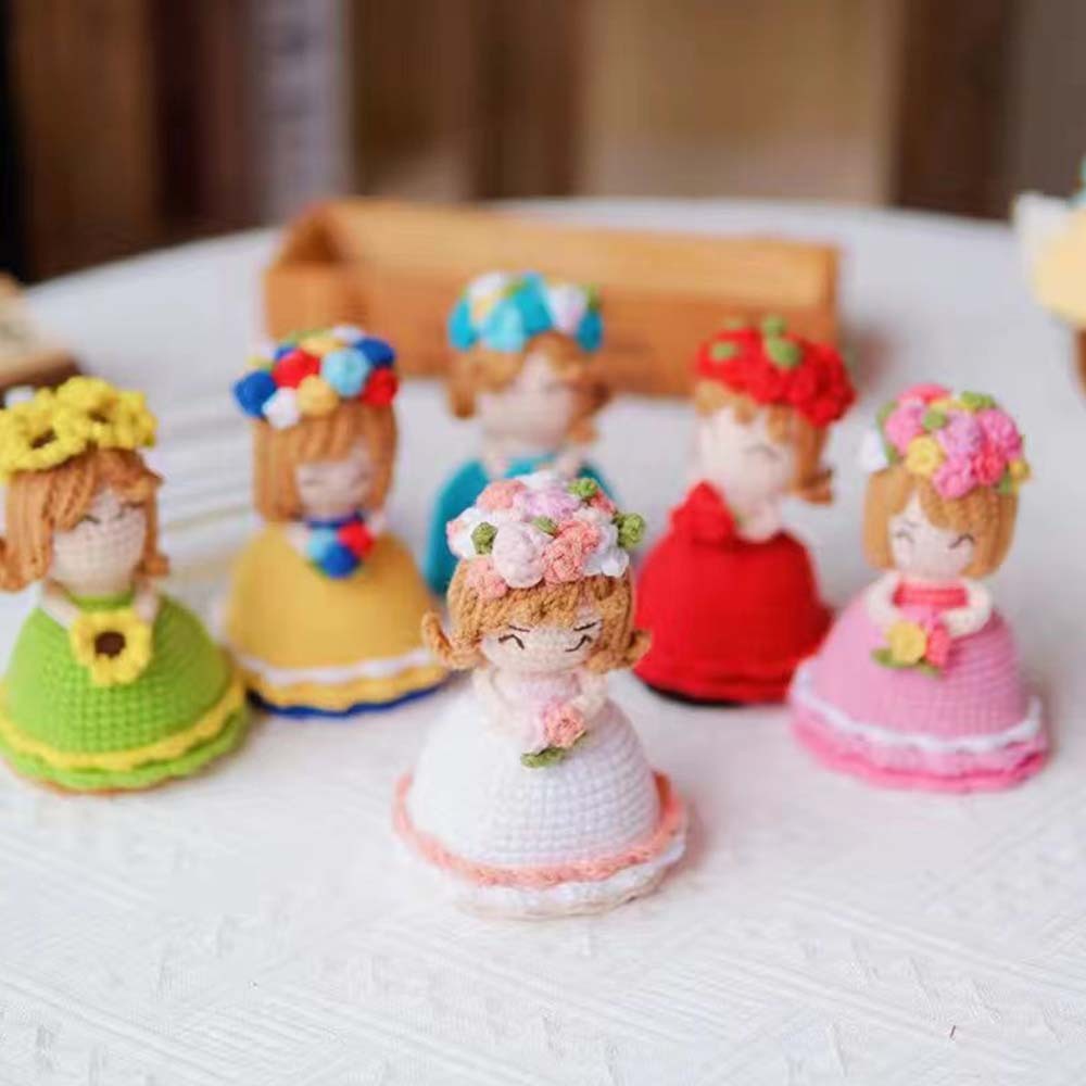 Crochet Doll Crossdressing Bride Flips Wedding Dress Bouquet	 - FaceSocksUSA