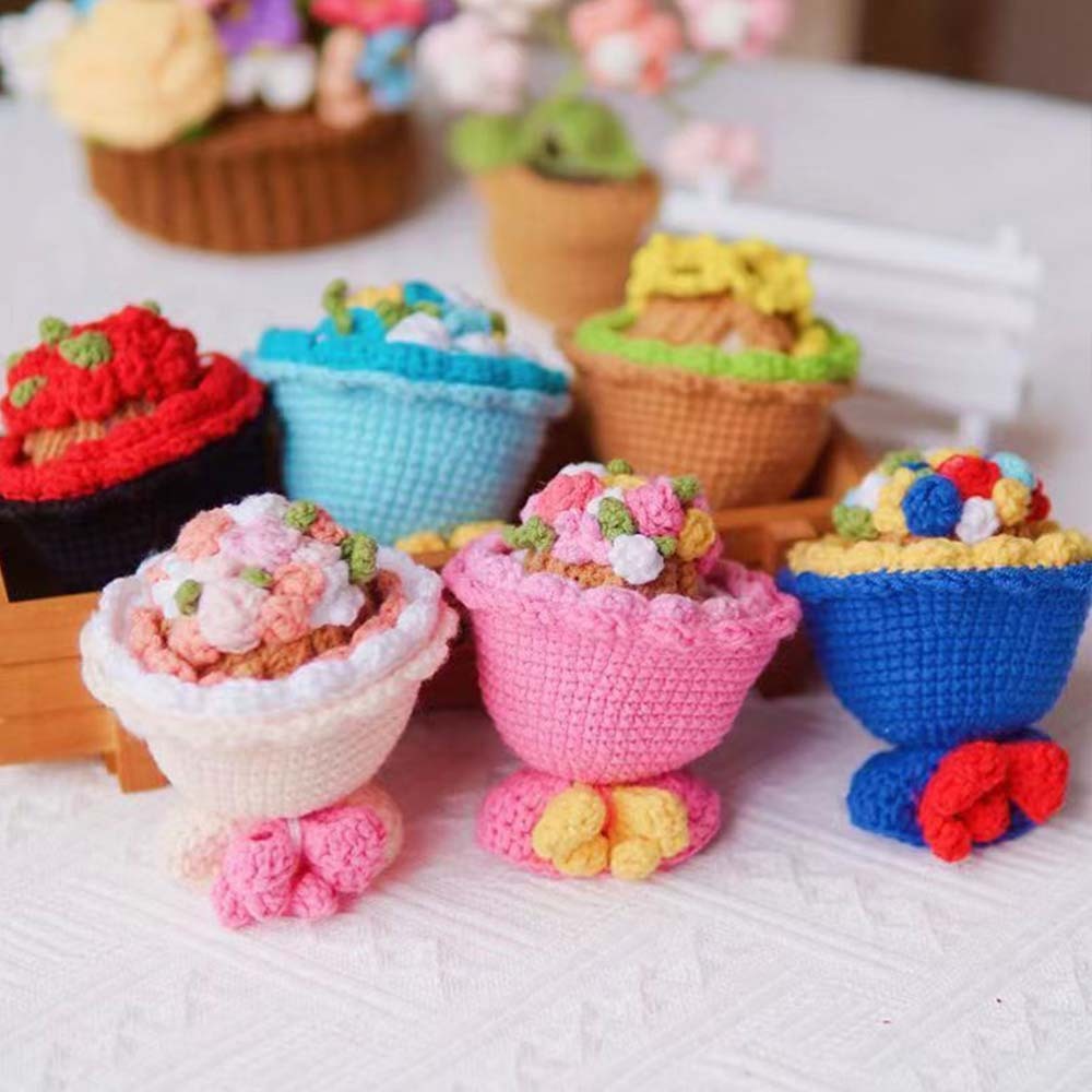 Crochet Doll Crossdressing Bride Flips Wedding Dress Bouquet	 - FaceSocksUSA