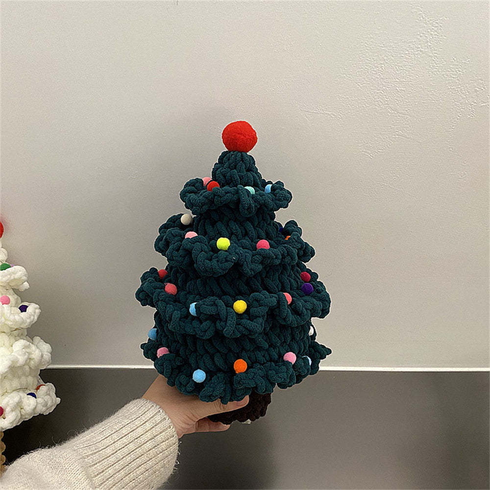 Crochet Christmas Tree Handmade Knitted Ornament Christmas Day Gift	 - FaceSocksUSA