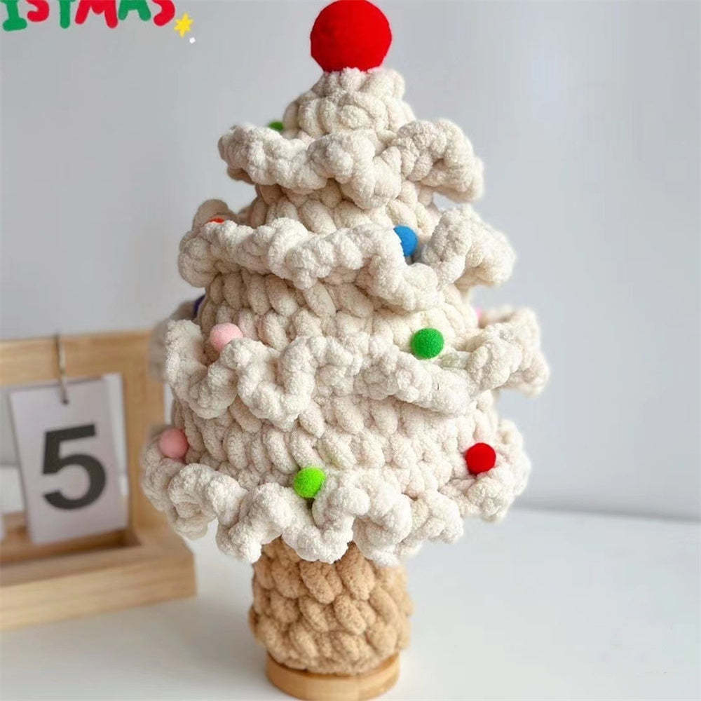 Crochet Christmas Tree Handmade Knitted Ornament Christmas Day Gift	 - FaceSocksUSA
