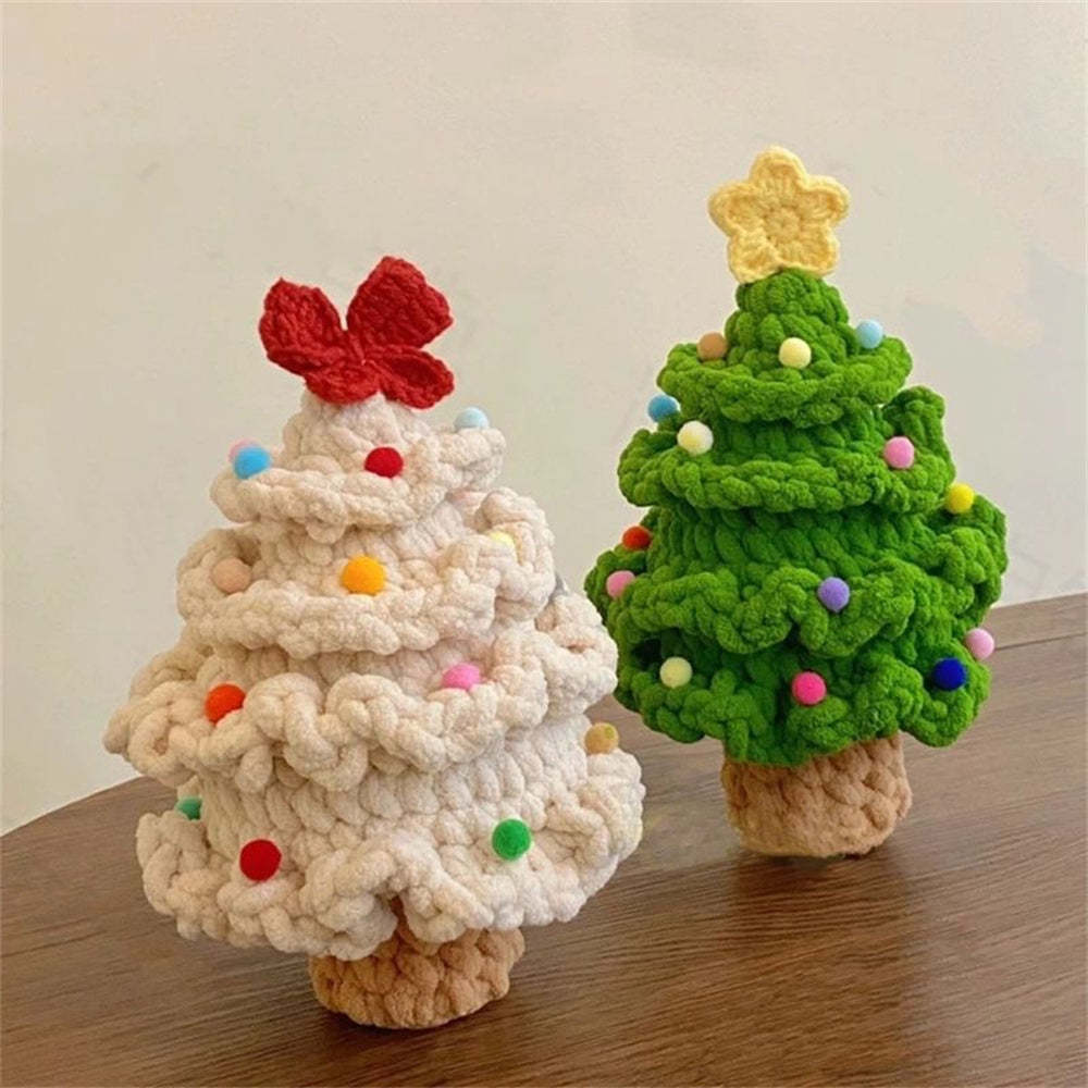 Crochet Christmas Tree Handmade Knitted Ornament Christmas Day Gift	 - FaceSocksUSA