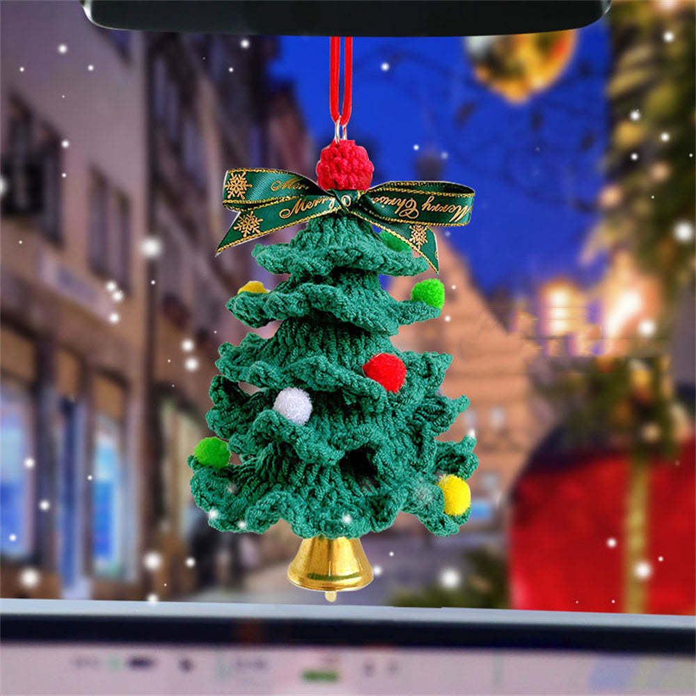 Crochet Christmas Tree Handmade Knitted Ornament Christmas Day Gift	 - FaceSocksUSA