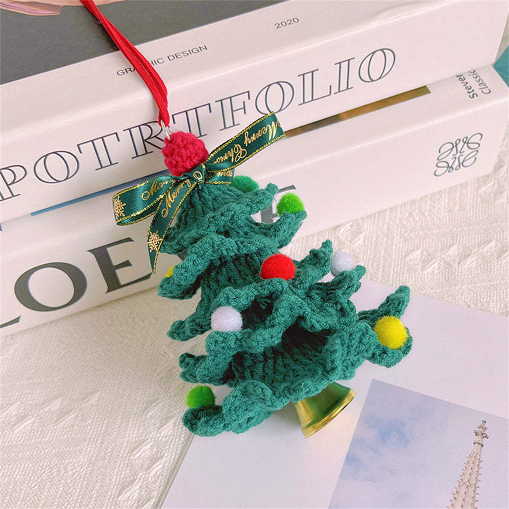 Crochet Christmas Tree Handmade Knitted Ornament Christmas Day Gift	 - FaceSocksUSA