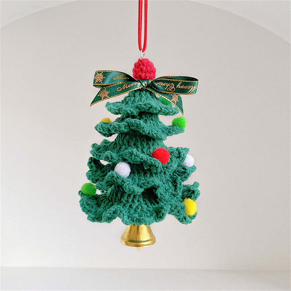 Crochet Christmas Tree Handmade Knitted Ornament Christmas Day Gift	 - FaceSocksUSA