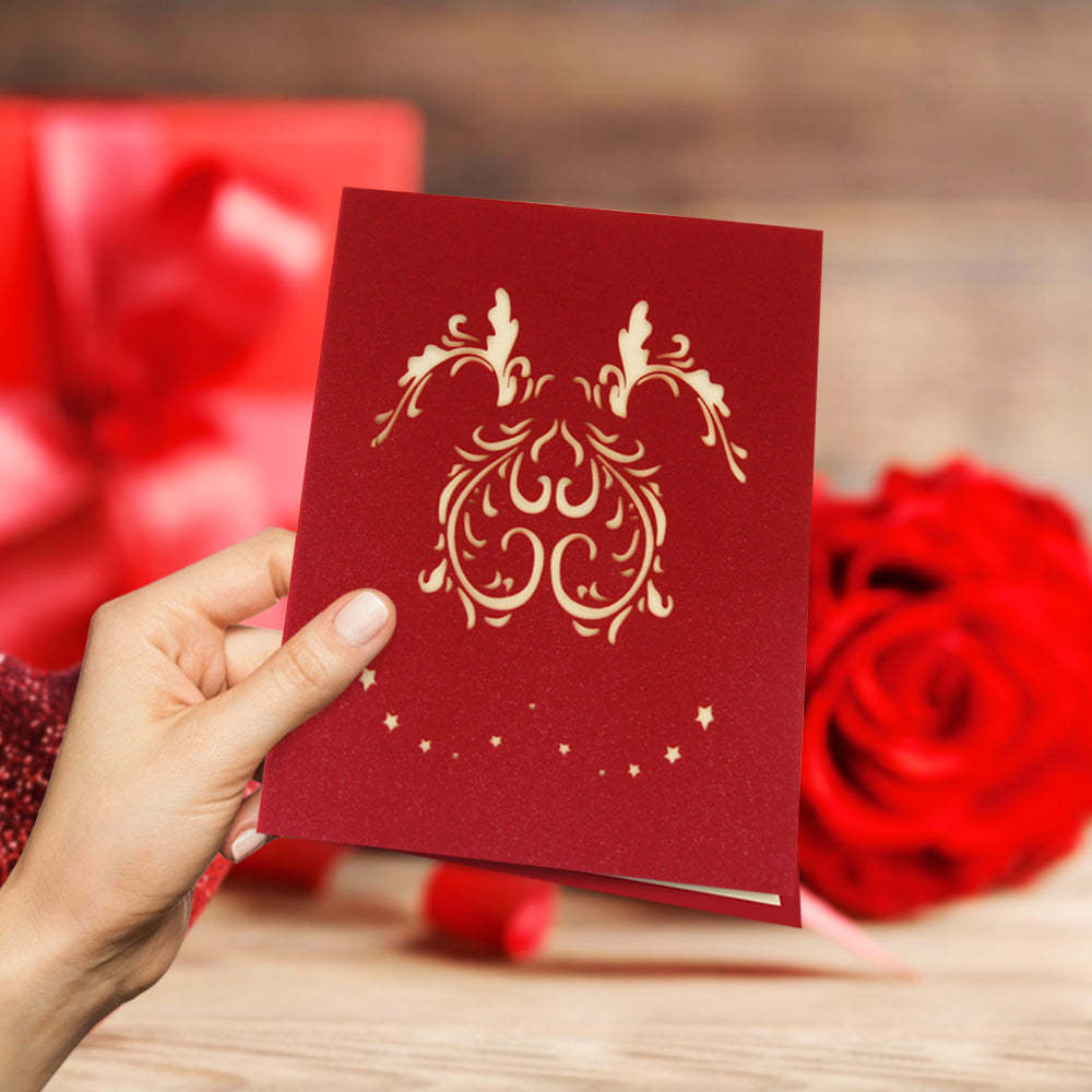 Valentine's Day Love Tree 3D Pop Up Greeting Card - FaceSocksUSA